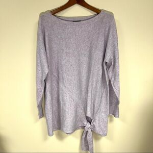 J Crew purple side tie wool blend sweater.  L